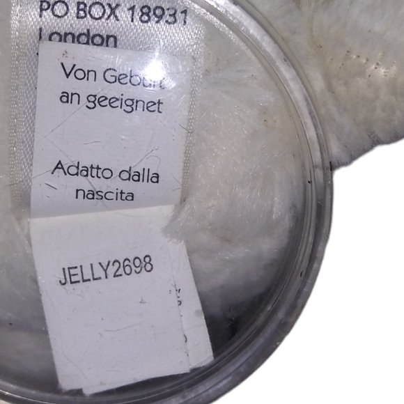 JELLYCAT LONDON White Kitty Stuffed Cat Plush Pink Polka Dot Bow Retired 2698 - Picture 9 of 10